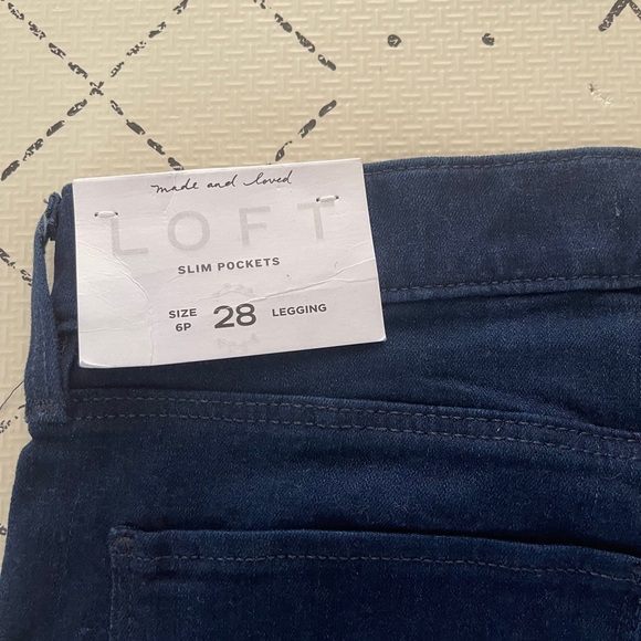 NWT Loft dark was slim pockets leggings size 28/6P - Picture 9 of 10